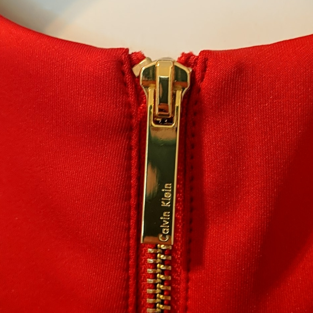 Nwot Calvin Klein red dress size 4 - Picture 4 of 6